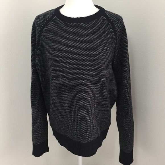 J. Crew Navy Hearts Crewneck Knit Sweater - Picture 1 of 5